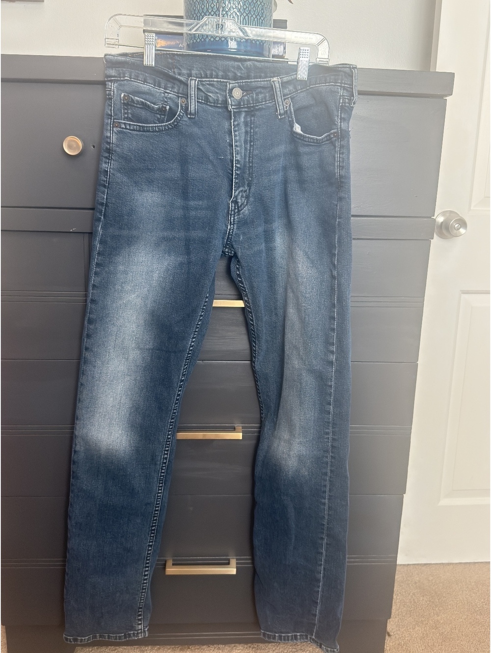 Levi's Classic Blue Denim Jeans W35 L30 with Minor Wear